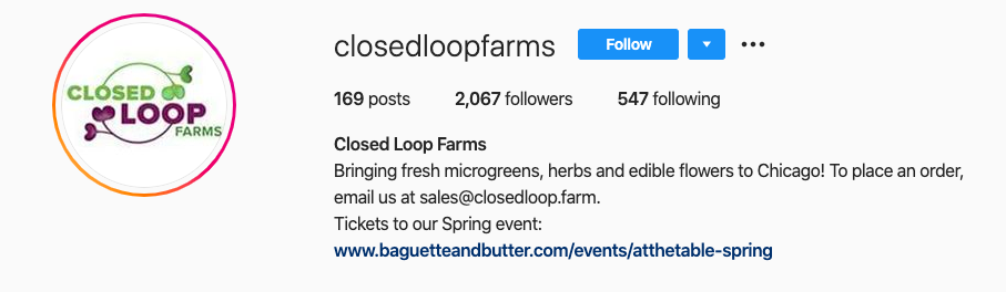 Closed Loop Farms Instagram