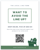 Example of farm flyer using QR code Local Line